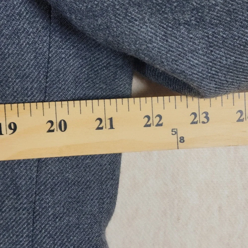 100 Merino Wool Sport Coat Mens 44R Gray Blazer Dark Academia Stafford Jacket
